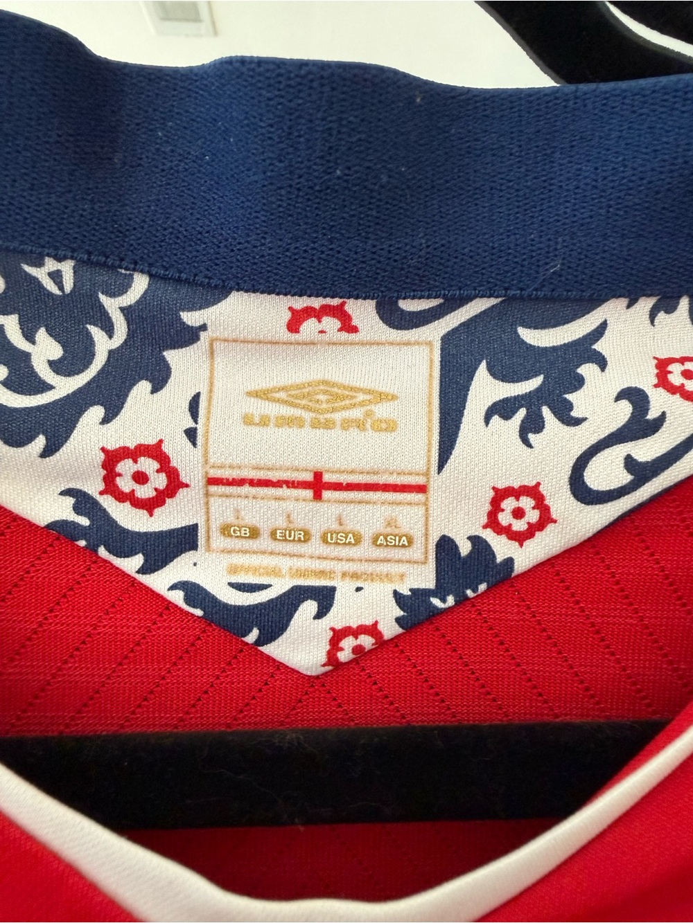 Umbro England 2008 Away Soccer Jersey Red Three Lions Men’s Large - Picture 5 of 6